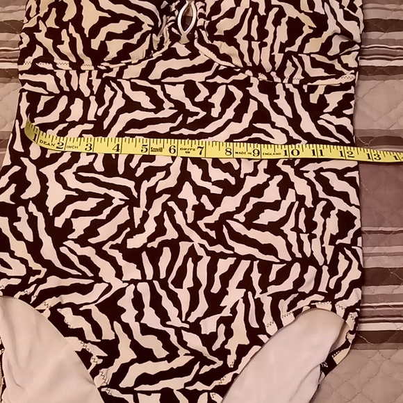 Lands' End Brown & White Zebra Print One Piece Swimsuit-🆕 - Picture 10 of 12